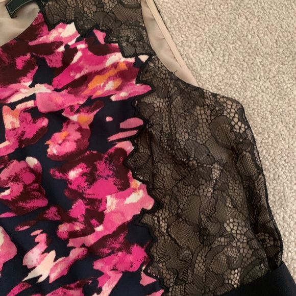 BCBG unique lace and floral top - Picture 2 of 3